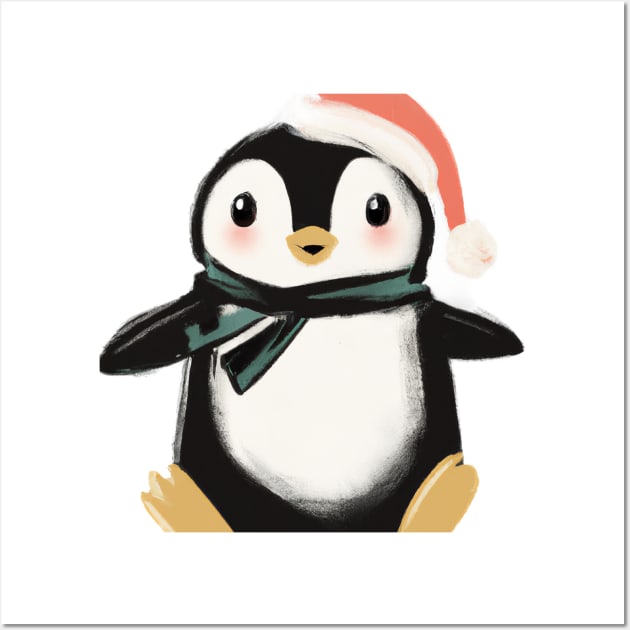 Cute Penguin Drawing Wall Art by Play Zoo